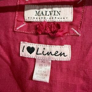 Malvin Pink Linen Tunic dress-XL
